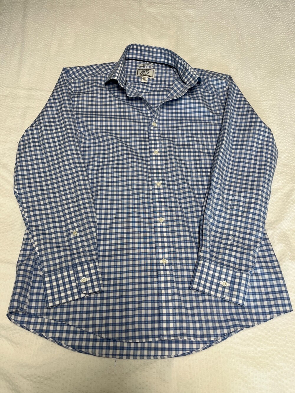 Jos. A. Banks 1905 Men's Shirt Medium Multi-Color Plaid 16-34 Slim fit